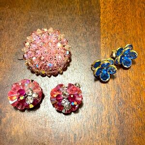 Earrings and Brooch Set